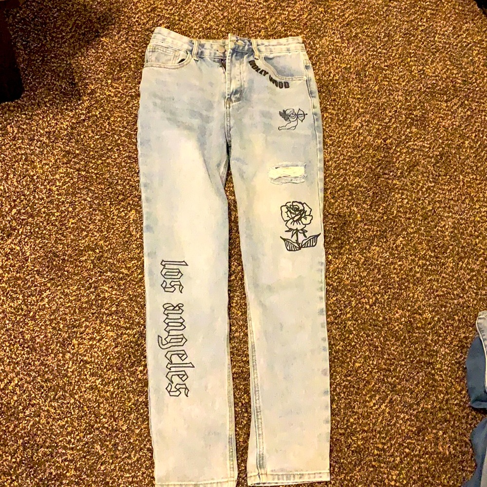 Baggy embroidered Jeans x-small